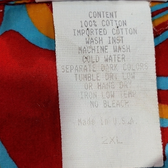 2XL Red Orange 100% Cotton Hawaiian Men's Casual Dress Shirt Office Party VCAY - Picture 8 of 8